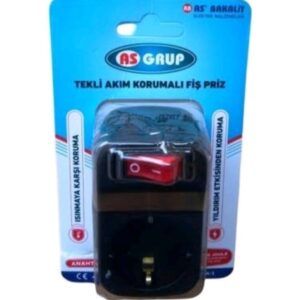 As grup tekli akım korumalı priz